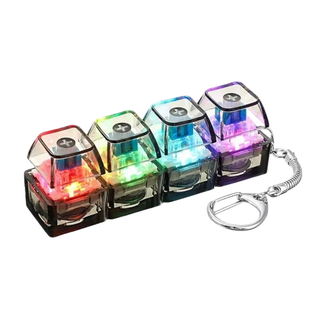 Llavero antiestrés teclado LED