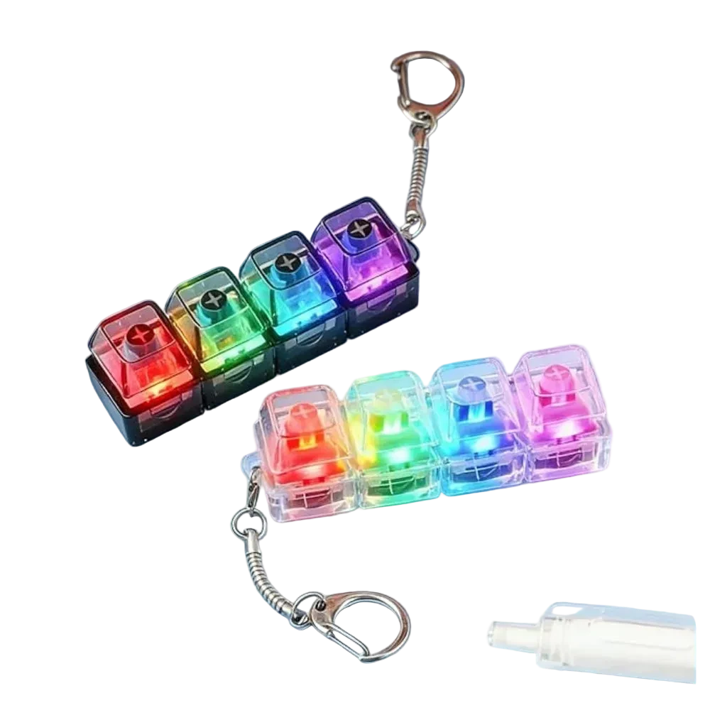 Llavero antiestrés teclado LED