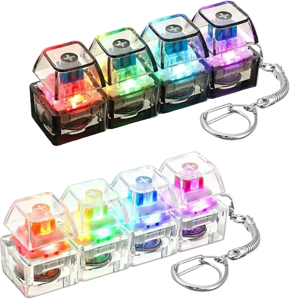 Llavero antiestrés teclado LED